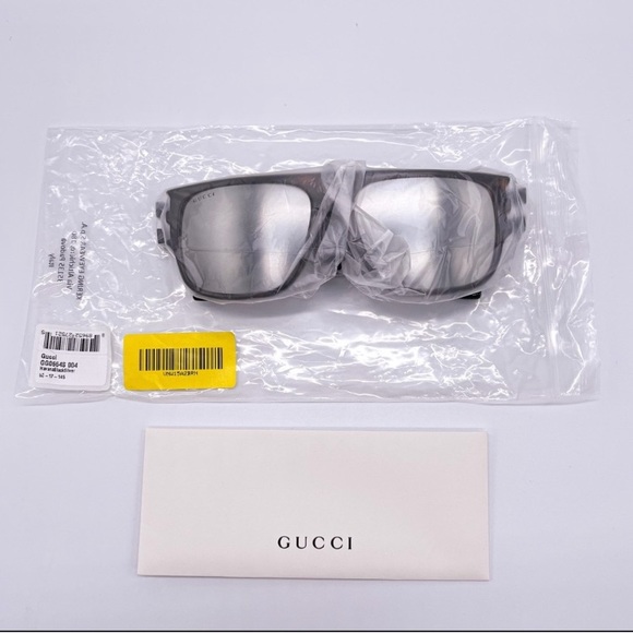Authentic- New GUCCI SIlver Square Men's Sunglasses
GG0664S 004 58 - Picture 9 of 12